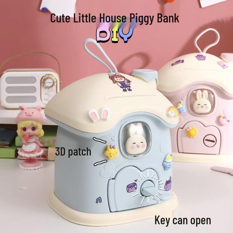 2023 Cute Mushroom House Money Box Cartoon Piggy Bank for Children