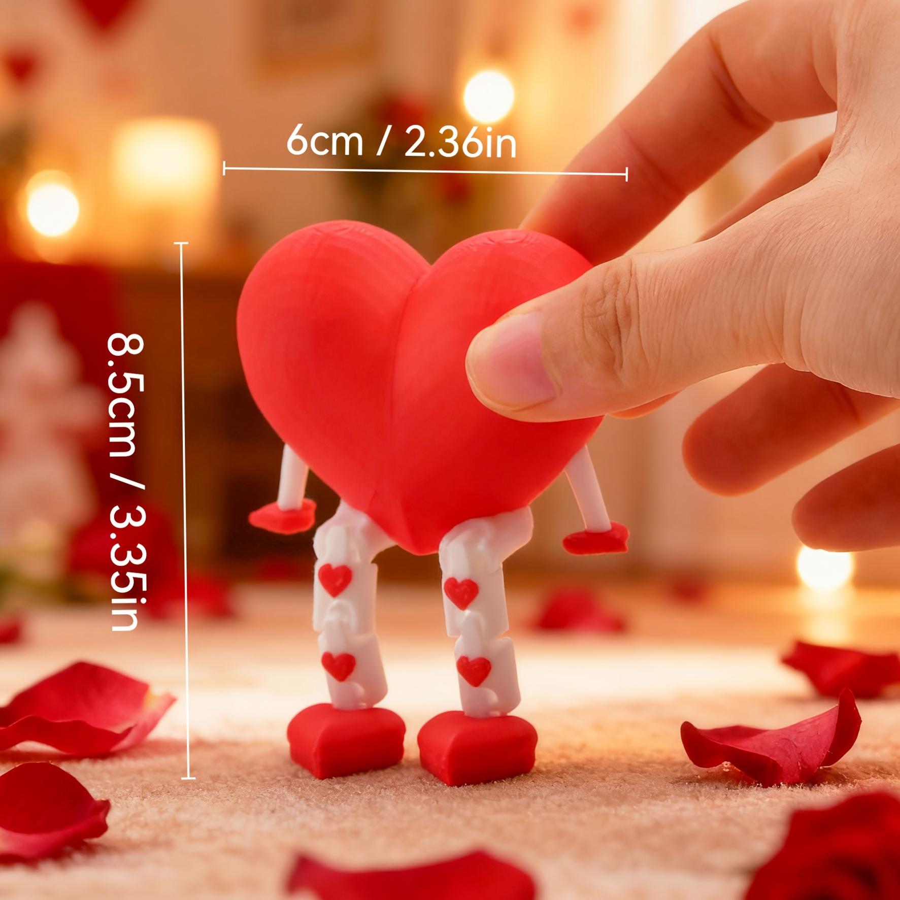 

3D printed heart-shaped decorative ornament suitable for indoor outdoor room office romantic desktop desk entrance ornament червоний