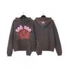 Young Thug 555 Same Style Foam Print Hoodie Couple Loose Fit Sweatshirt Men