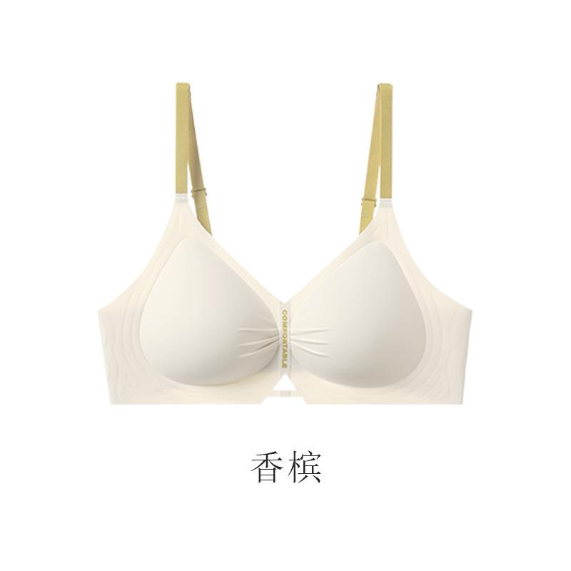 Traceless gathering without steel ring, double breasts, anti-sagging upper support bra cover - gathering and anti-sagging s(recommended 35-47.5kg ) шампанского