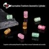 Multi-Color Tourmaline Greek Key Cylindrical Beads with Bracelet String