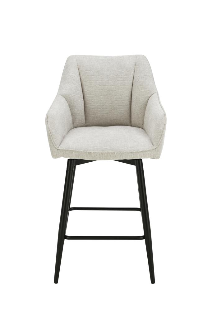 Half bar stool GUSTO velvet black