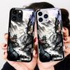 Chinese Landscape Painting For Iphone 16 Plus 15 14 13 12 Mini 11 Pro Max X XS XR 7 8 Plus 2022 Tempered Glass Phone Case