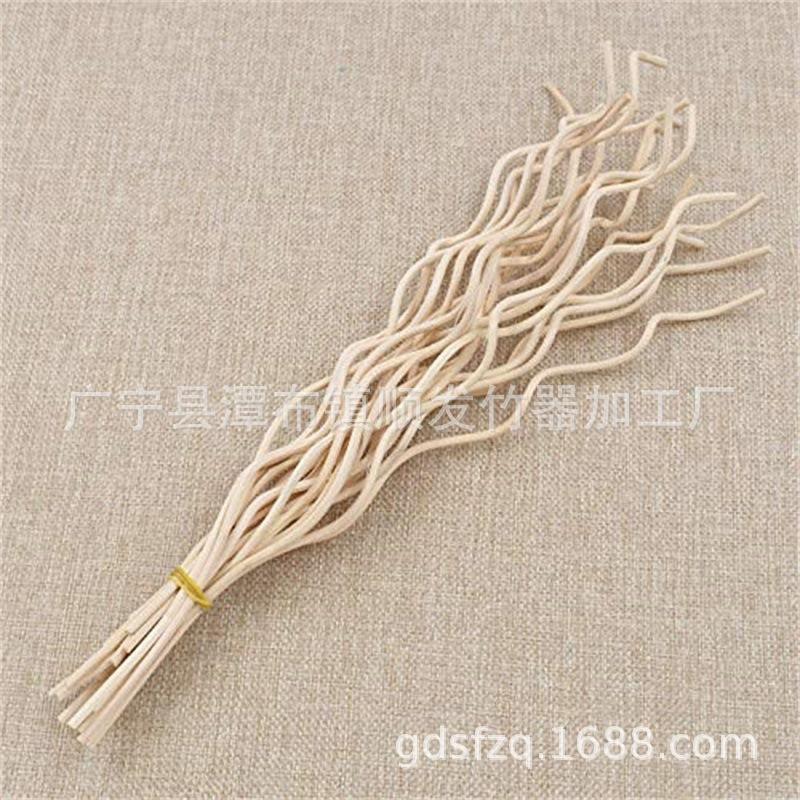 Wavy Rattan Reed Sticks Refills - Natural Adhesive Wall Decor & Room Partition Scent Boosters, Aromatherapy Replacement