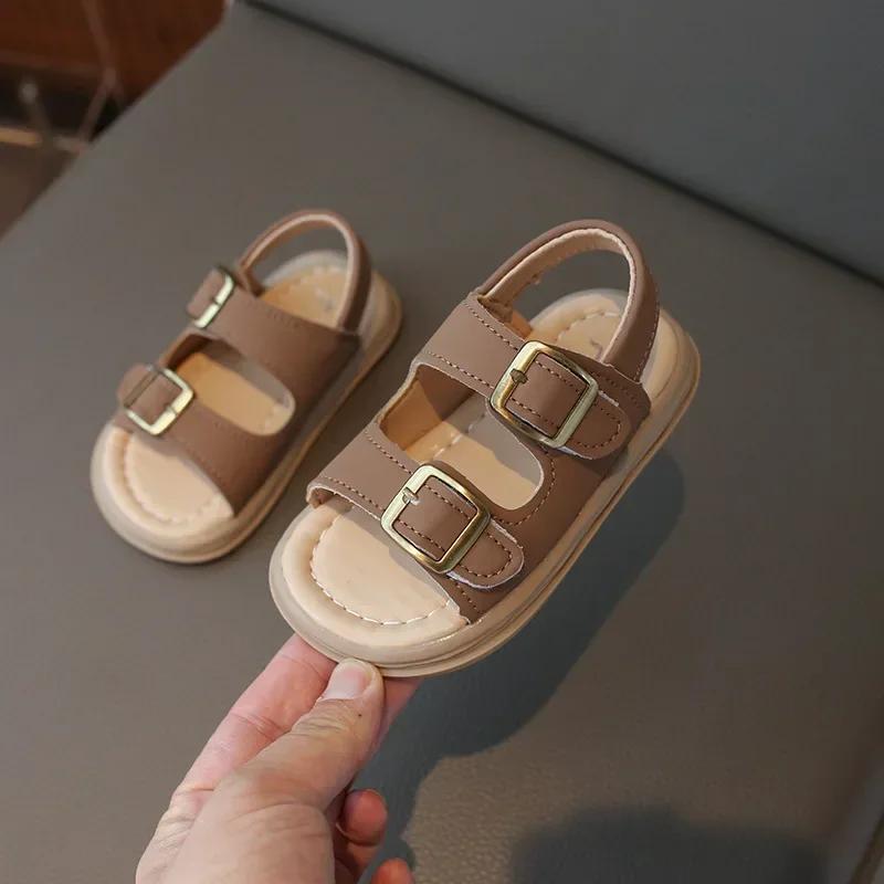 Children Sandals for Girls and Boys Summer New Fashionable Korean Comfortable Soft Sole Casual Cute Baby Beach Shoes 17