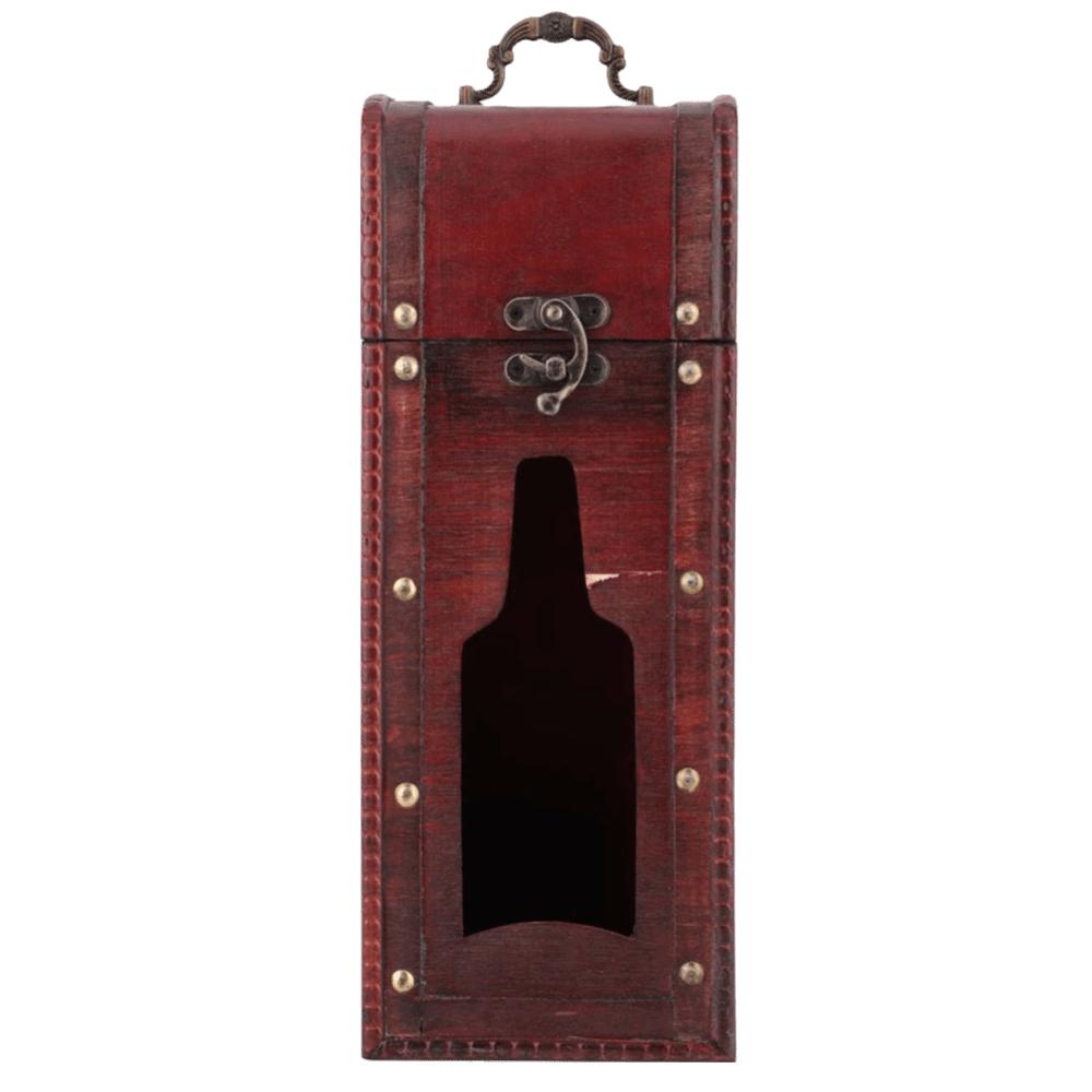 Hollow Wine Box Wood Construction Wooden Wine Package Flasks Red Wine Storage Cellar Use