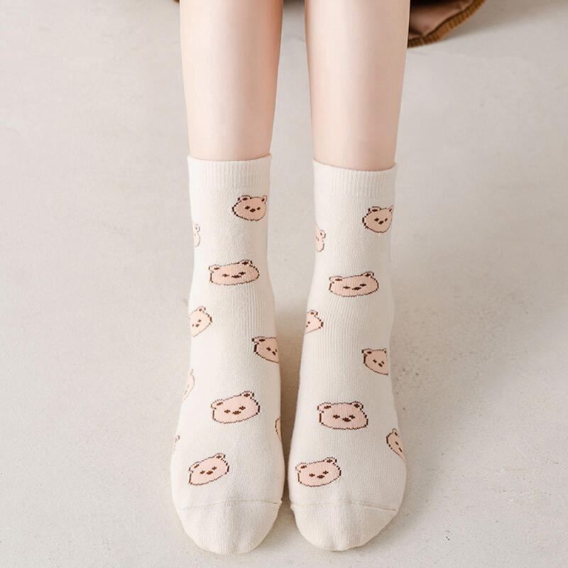 Leo Warm Winter Women's Fleece Thermal Socks (5 Pairs)