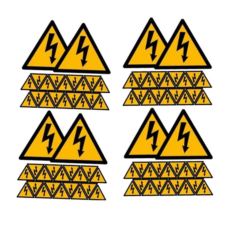 2025+ 80 Sheets Labels Electric Fence Sign Label Stickers Warning Label for Safety Electric Shocks Safety Warning Sticker China Mainland