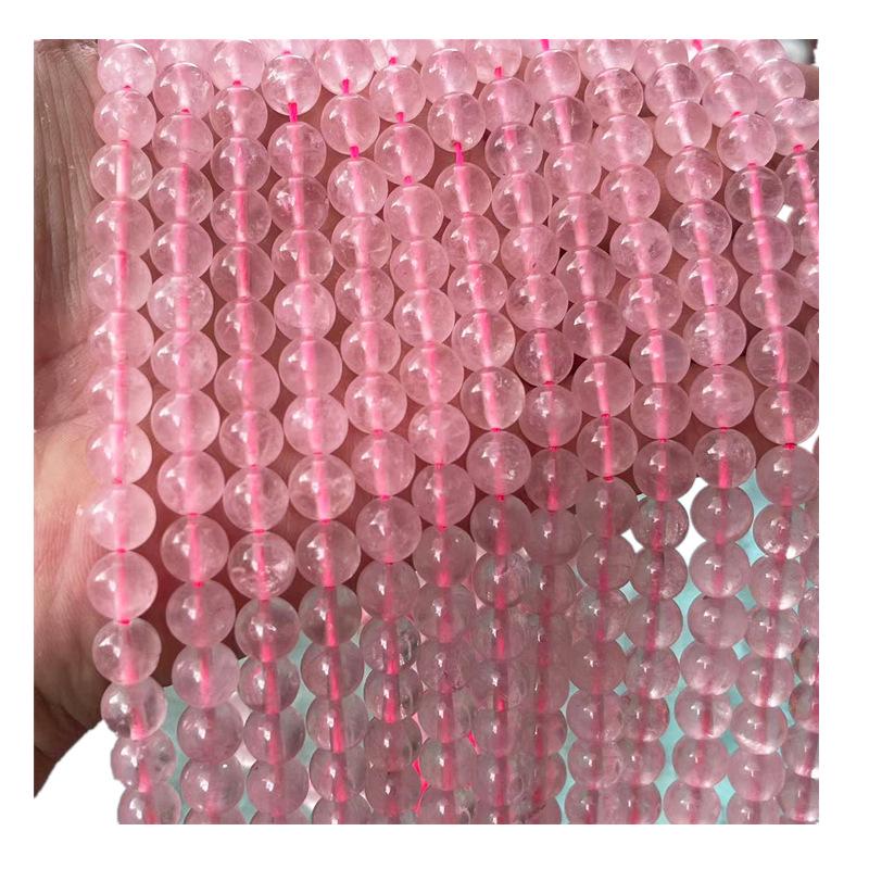 Hibiscus Pink Crystal Round Beads for DIY Jewelry Accessories