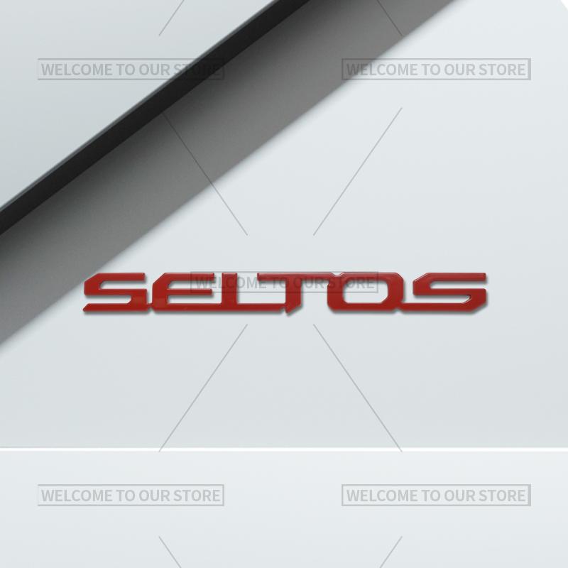 AAAGS1 3D Car Styling For Kia Seltos Sportage Carnival Letter Emblem GDI Hybrid Badge Metal Stickers Rear Trunk Decals Auto Accessories