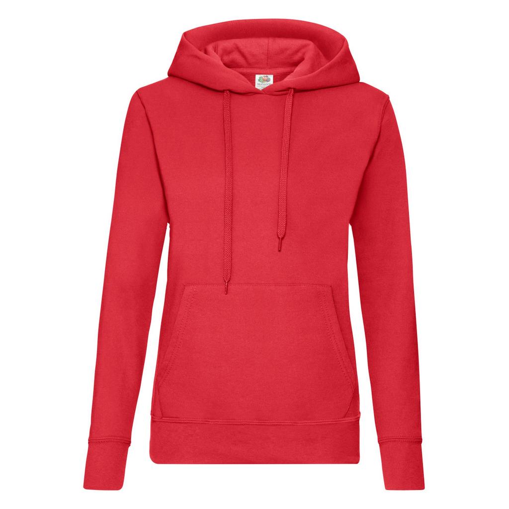 FRUIT OF THE LOOM Ladies Lady Fit Hooded Sweatshirt / Hoodie