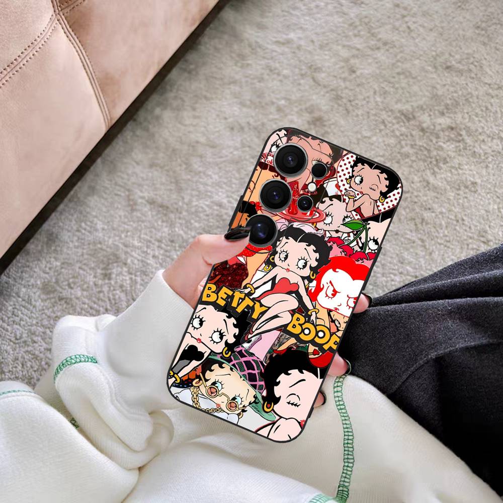 B-Betty-Cute-Boop Phone Case For Samsung S 24 Fe 25 Ultra Plus 20 Lite 21 30 22 23 24 22 Ultra 5G Fundas