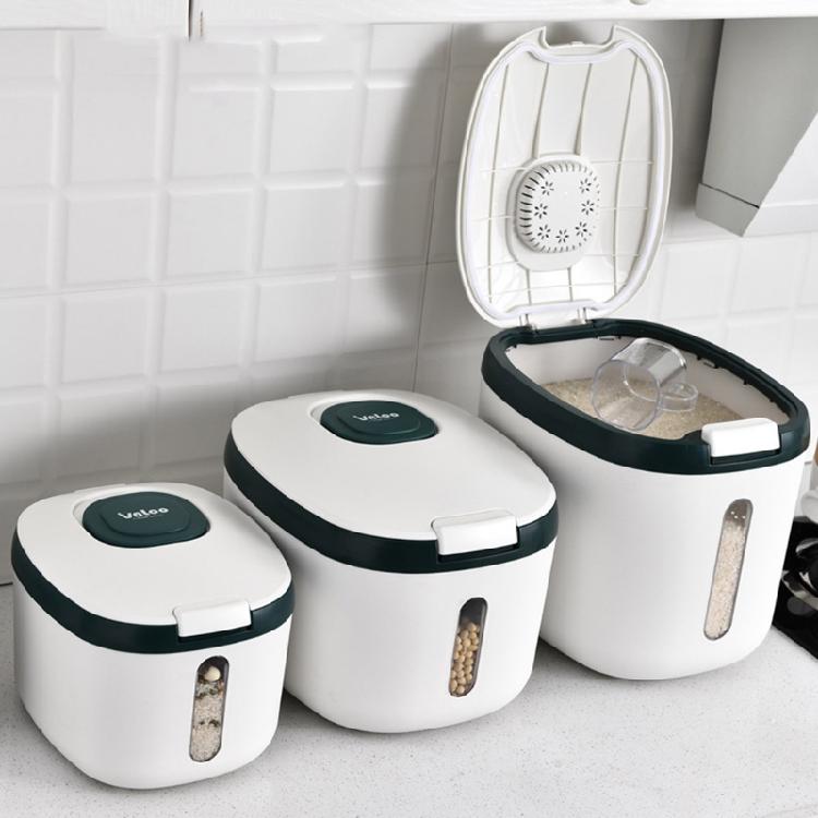 Rice Bucket Storage Box Dispenser Container Grain Jar Kitchen Organizer