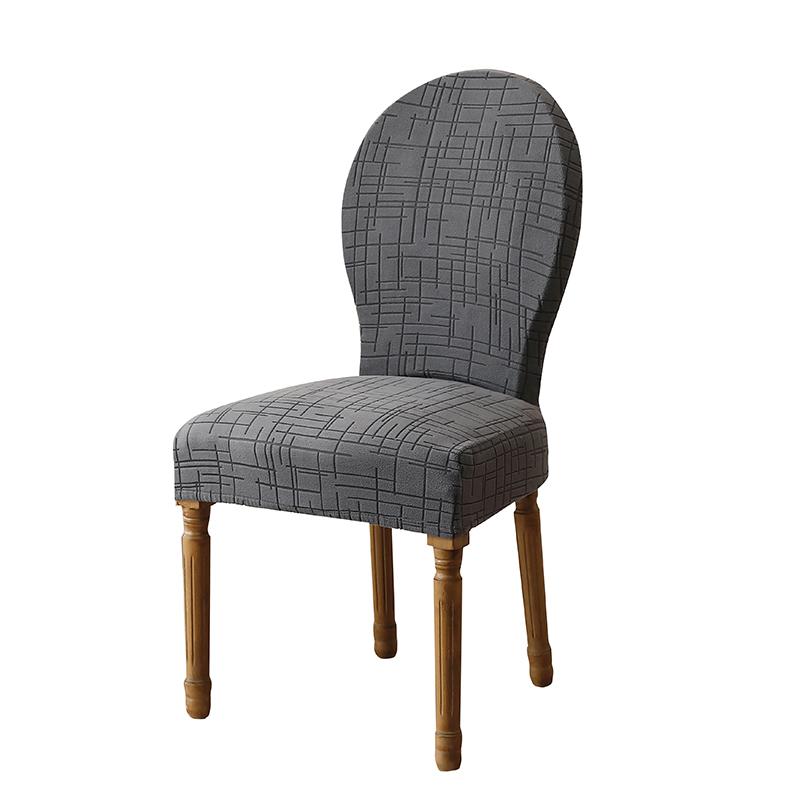 

1/2pcs European Style Round Back Chair Covers Jacquard Dining Chair Covers Four Season Universal Protective Cover for Home Hotel 1PC Chair Cover