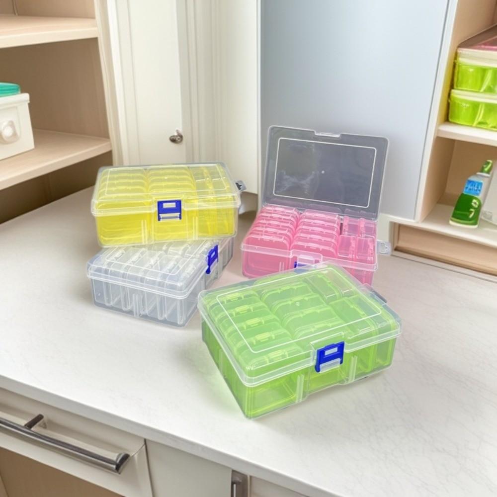 14pcs/set Multifunctional Transparent Plastic Storage Box Set for Art Supplies