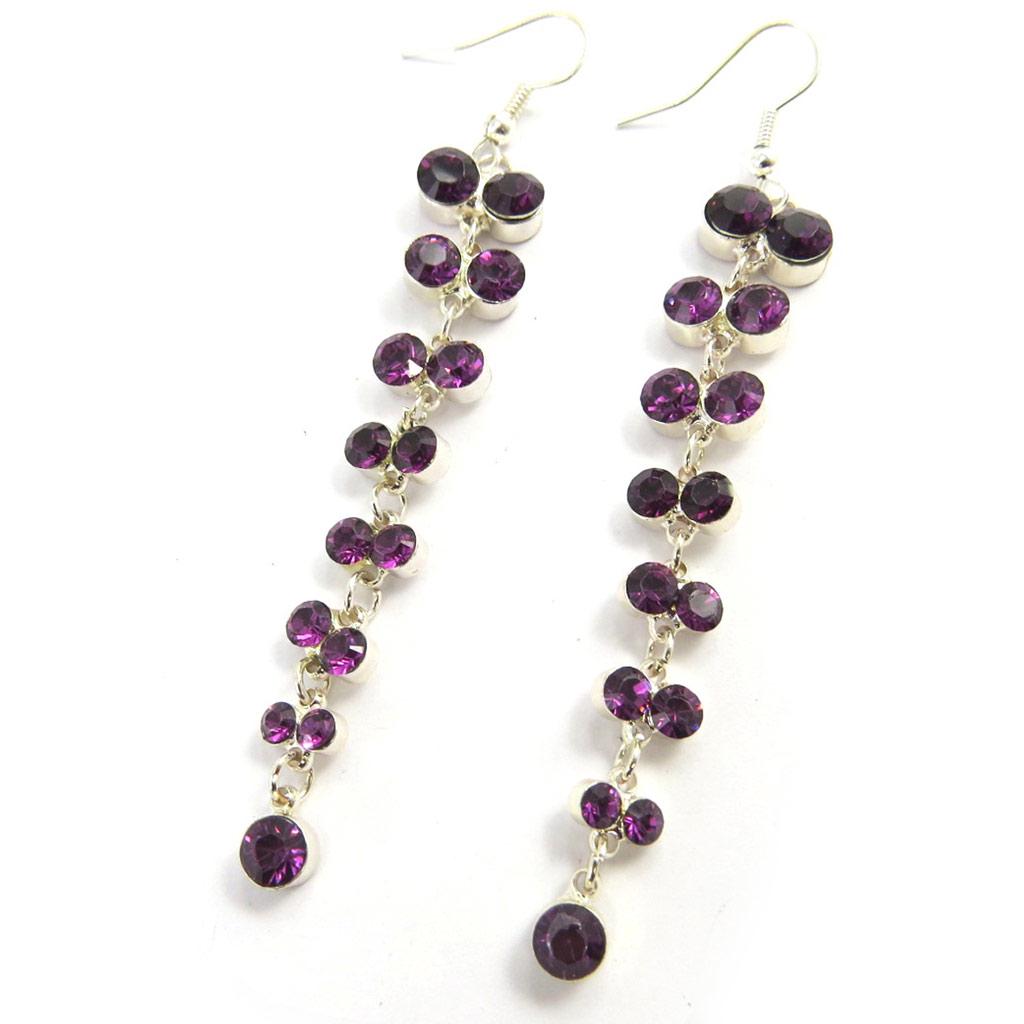 Les Trésors De Lily [M1895] - Boucles Créateur 'Sissi' violet