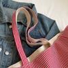 Large capacity tote bag women's striped canvas bag