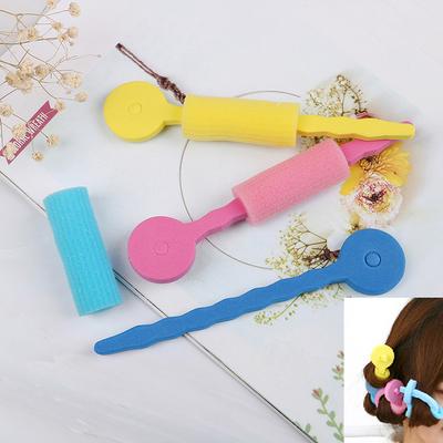 3 Pezzi Spugna Morbida Fai da Te Rotoli per Styling Capelli Bastoncini Flessibili Arricciacapelli