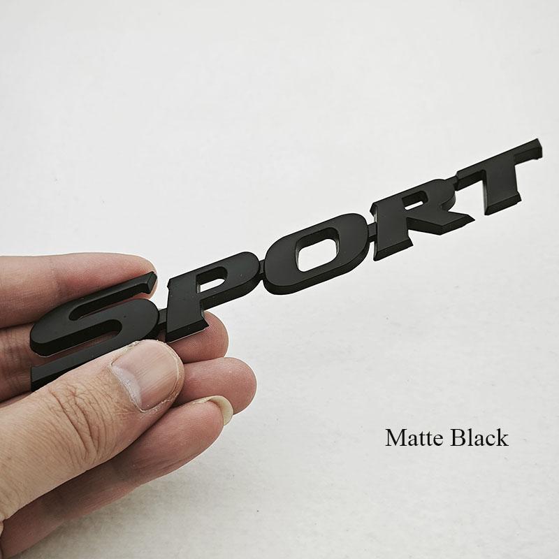 1pc 3D Chrome Black ABS Car Letters Logo SPORT Emblem Badge Sport Stickers Car Rear Trunk Accessories