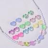 50pcs Acrylic Love Heart Beads Mixed Color Horizontal Hole Loose Spacer Beads for Jewelry Making Necklace Bracelet Accessories