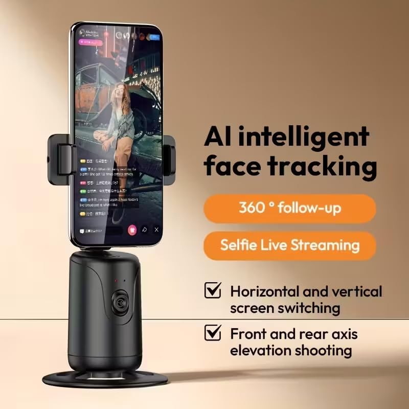 AI Mobile Stabilizer,Auto Face Tracking Tripod,Smart Gesture Live Streaming Mobile Automatic Intelligent Stabilizer,Smart Bluetooth Face-Tracking