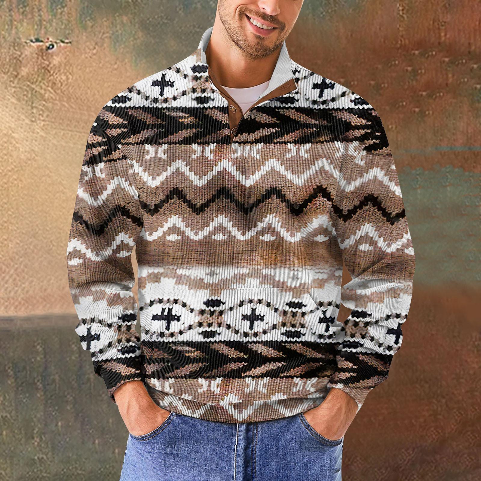 

Мужская повседневная толстовка в стиле ретро с градиентным принтом L хаки