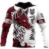 Men's New Autumn/Winter American Retro-Style Hoodie Casual Jacket Featuring A 3D Wolf Graphic Streetwear AestheticUnisex Woman's