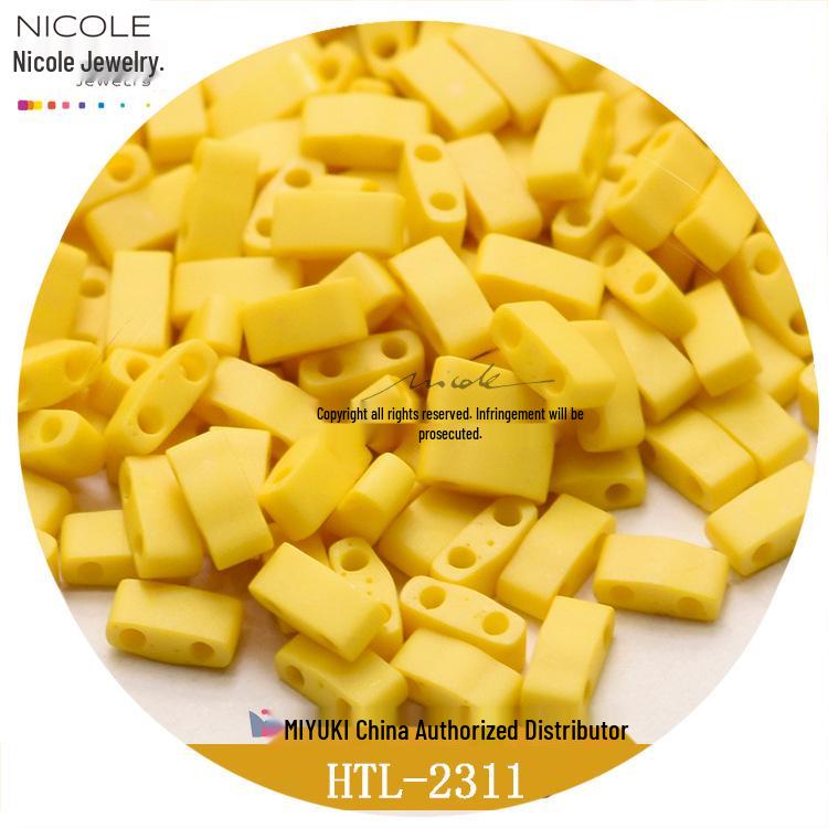 Miyuki Matná Série Half Tila Korálky 5x2.3x1.9mm, Balení 10g (DIY Korálkování)