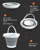Foldable Soft Bucket Portable Travel Drinking Bottle Perfect for Camping Hiking Fishing Swimming Surfing Blue Orange Green Gray PP+TPE (Grey, 10L)