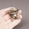 Chinesische Mythologie Größter Vogel Dapeng Metallfigur Schreibtischdekoration Göttliche Tier Wächter Vintage Heimdekoration