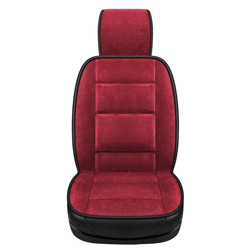 Universal Car Seat Cover Short Pile with Lumbar Support Four Season Car Seat Protector Pad & Cushion