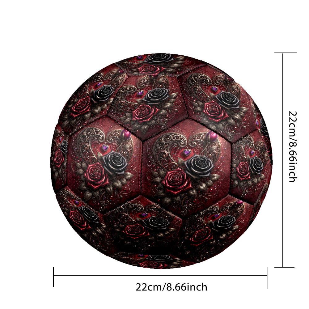1pc Heart Roses Size 5 Soccer Ball Professional Match Training Football Indoor &Outdoor Sports Ball Training Ball Lightweight Durable y49