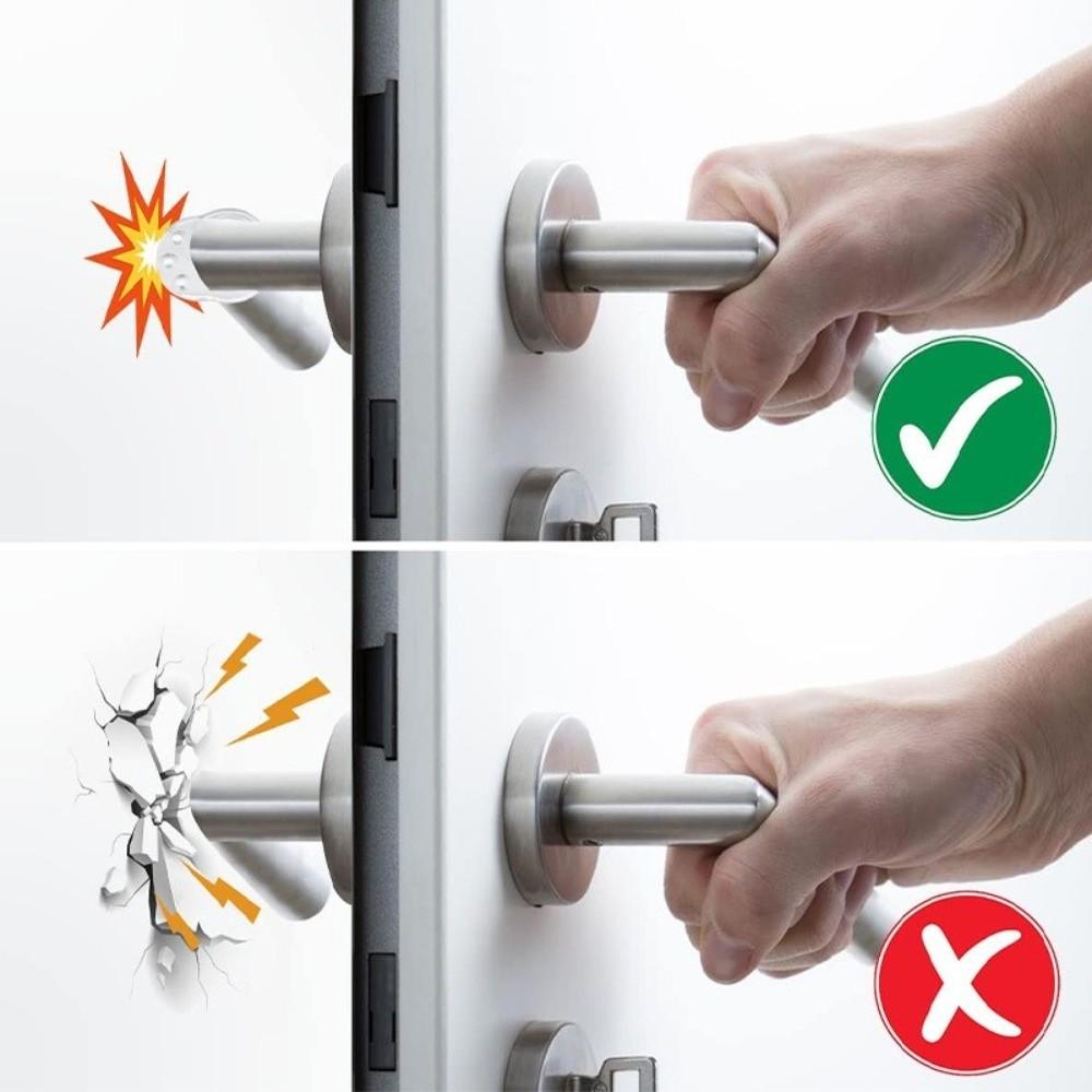 1pc PVC Door Stopper Clear Windproof Door Stop Multi-Compartment Door Handle Bumper  Home Office