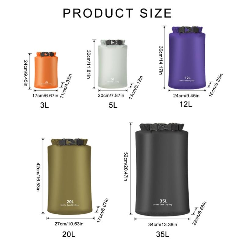 Watertight Organizers Storage Bag for Outdoor Hiking Camping, Watertight Dry Bag, Lightweight Large Capacity Dry Bag