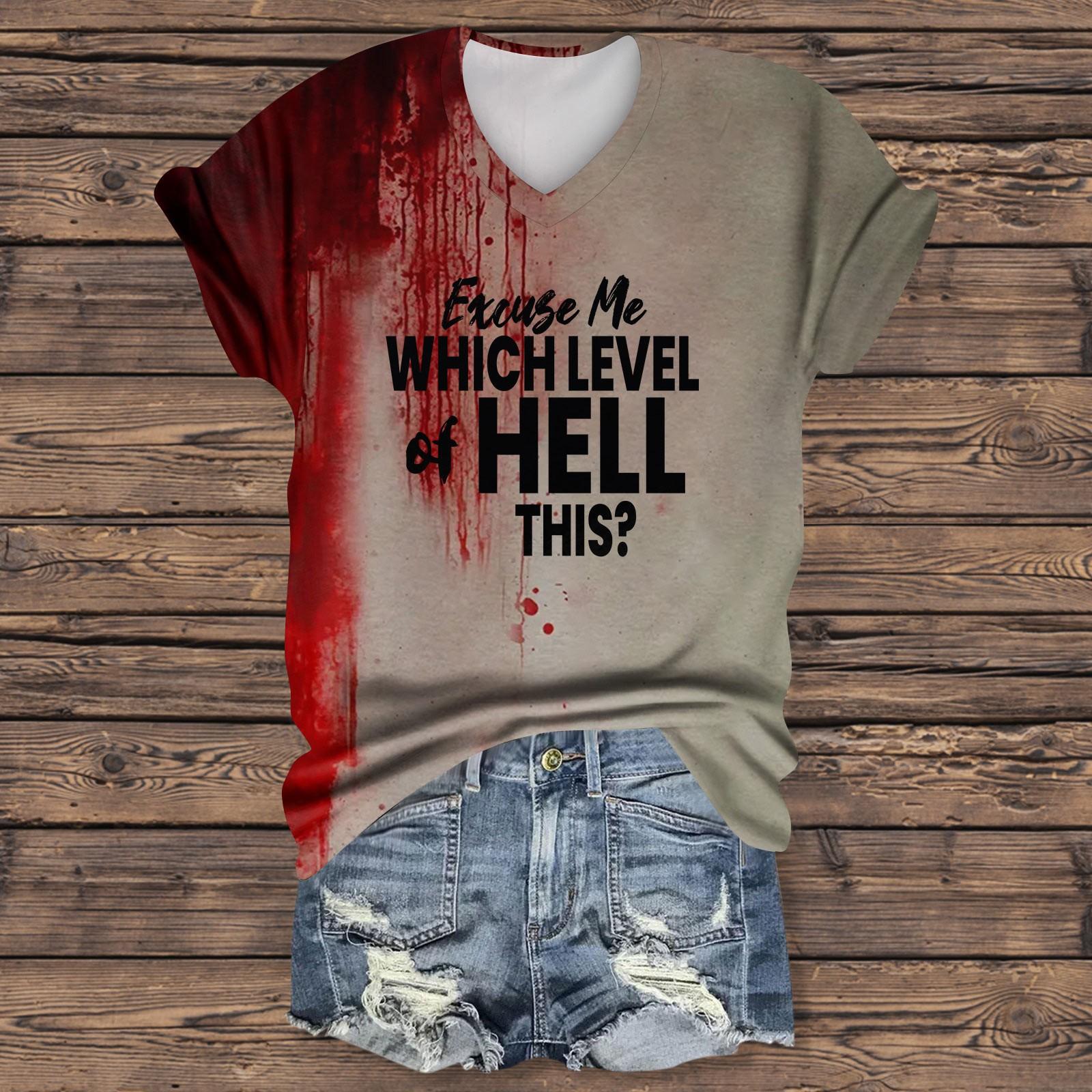 

Женская модная повседневная футболка с коротким рукавом и принтом на Хэллоуин, элегантные топы на Хэллоуин S чёрный