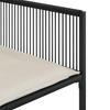 7 Piece Outdoor Dining Set with Cushions Black Poly Rattan