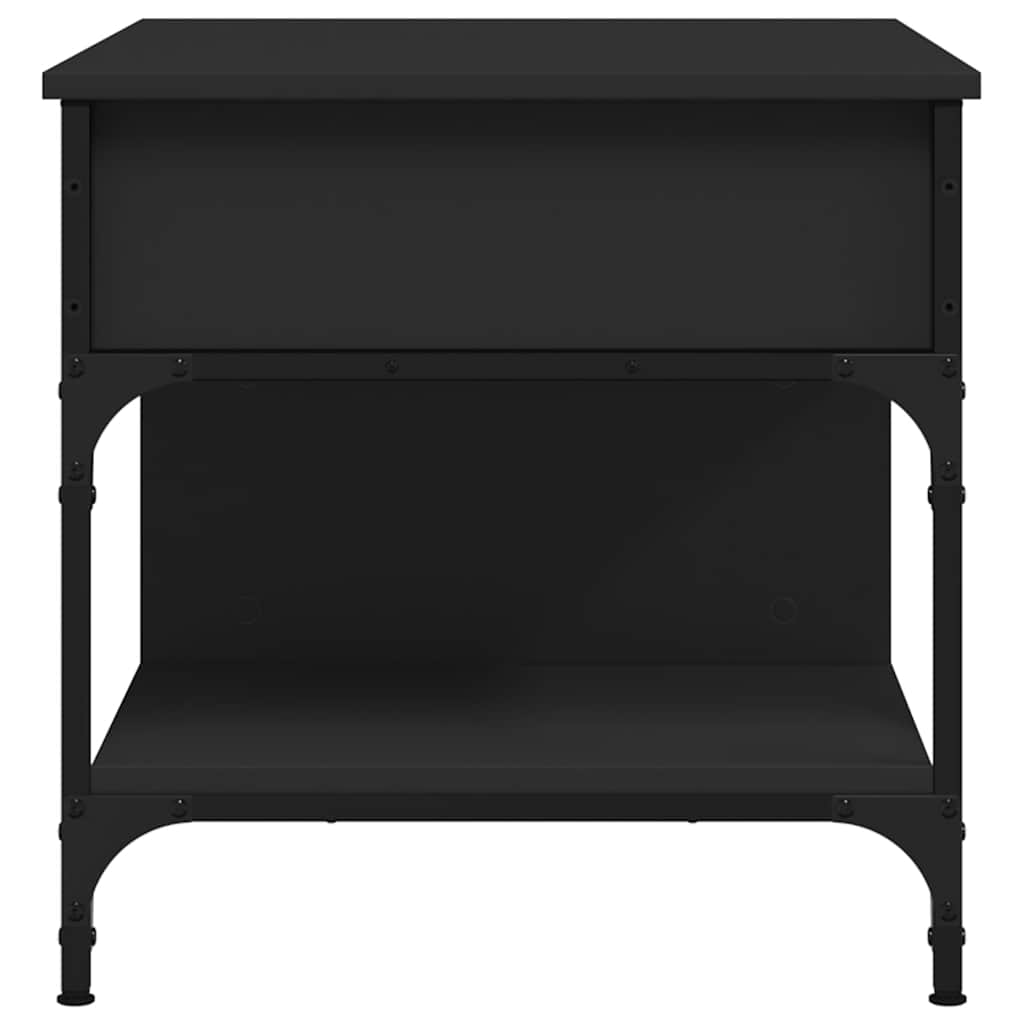 Coffee Table Black 70 x 50 x 50 cm Wood Based Material and Metal