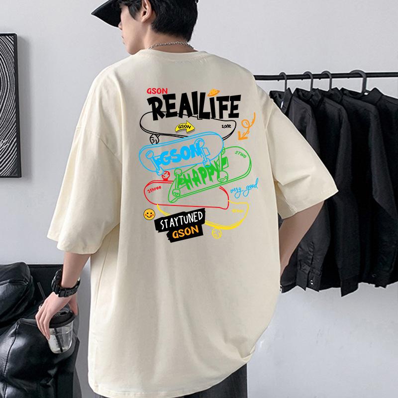 

Мужская футболка оверсайз в стиле хип-хоп со спущенным плечом, 100% хлопок, уличная футболка 4XL бежевый