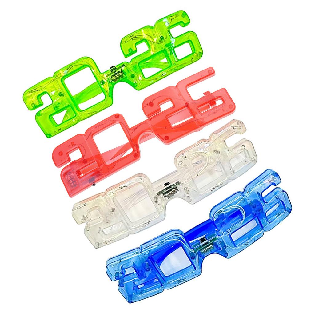 Light Up Glasses,2026 Led Glasses Glow Glasses 3 Light Modes 2026 New Year Eyewear Glow In The Dark Party Supplies