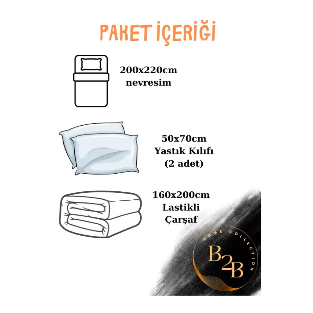 Set copripiumino doppio con lenzuola con angoli | Nero Antracite | cotone