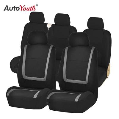 Fundas para asiento delantero y respaldo de asiento 1 + 2, funda para asiento de coche a rayas, camión para furgoneta