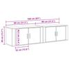 Wall Mounted TV Cabinet Set 2 pcs Artisan Oak 80 x 34.5 x 40 cm