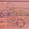 Stainless Steel Wire Keychain Keyring Circle Rope Cable Loop Screw Lock Gadget