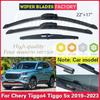 Car Front Rear Wiper Blades For Chery Tiggo 4 Tiggo4 Tiggo 5x 2019-2023 Car Accessories Window Windscreen Windshield Rain Brush