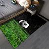 Soccer Ball and Grass Pattern Carpet, Sports Theme Room Rug Design Suitable for use as an anti-slip for living room bedroom sofas