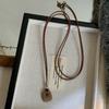 Fashion Metal Square Bag Shaped Pendant Necklaces for Women Men New Korean Style Casual Long Necklaces Daily Jewelry Accessories
