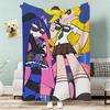 Panty And Stocking Throw Lightweight 240G Flannel Blanket Soft Skin-Friendly For Summer Cooling