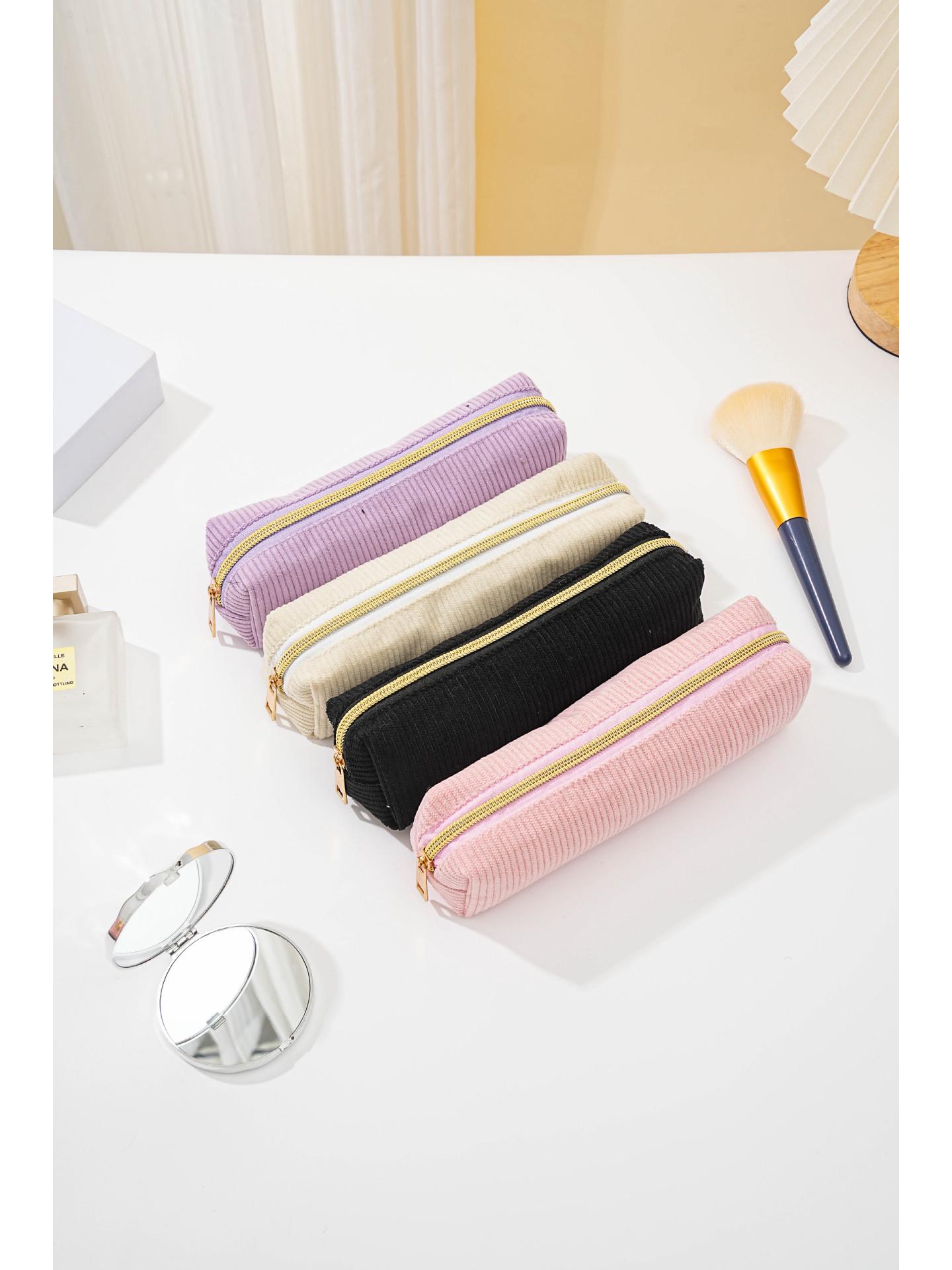 

Большой вельветовый пенал и косметичка - Портативное хранилище туалетных принадлежностей и канцелярских товаров для деловых поездок