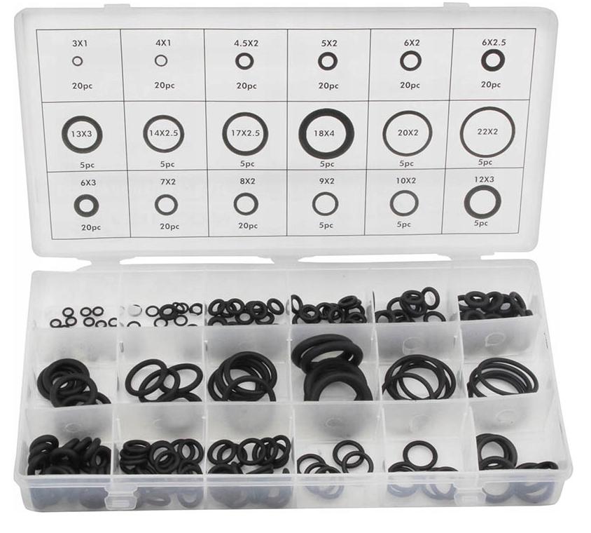 Silver zestaw uszczelki oringi 225 sztuk organizer sortownik