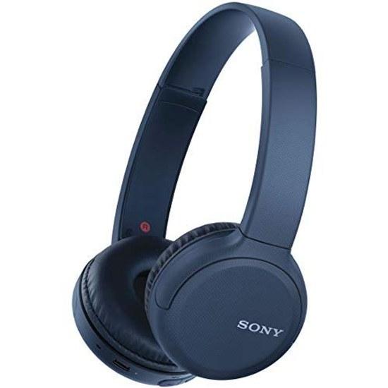 Cuffie Wireless Sony WH-CH510 Bluetooth Compatibili AAC Fino a 35 ore di Riproduzione Continua Modello 2019 Microfono Blu L